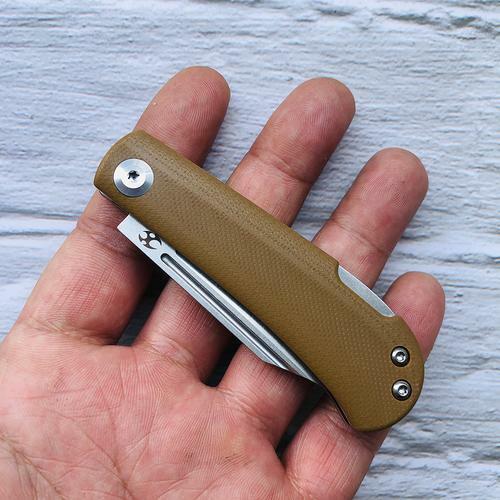 Kansept Knives Wedge Folding Knife 2.25" 154CM Steel Clip Blade Mustard Yellow G10 Handle 2026B9 -Kansept Knives - Survivor Hand Precision Knives & Outdoor Gear Store