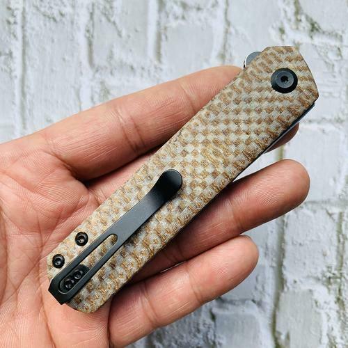 Kansept Knives Foosa Linerlock Folding Knife 3'' 154CM Steel Blade Brown Micarta Handle 2020T2 -Kansept Knives - Survivor Hand Precision Knives & Outdoor Gear Store