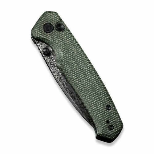 Civivi Altus Button Lock Folding Knife 3" Damascus Steel Blade Green Micarta Handle C20076DS1 -Civivi - Survivor Hand Precision Knives & Outdoor Gear Store