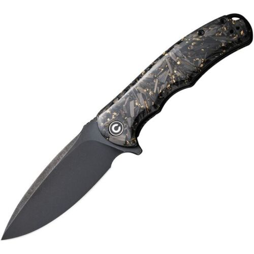 Civivi Praxis Folding Knife 3.75" 9Cr18MoV Steel Extended Tang Blade Shredded Carbon Fiber/Clear Resin Handle C803J -Civivi - Survivor Hand Precision Knives & Outdoor Gear Store