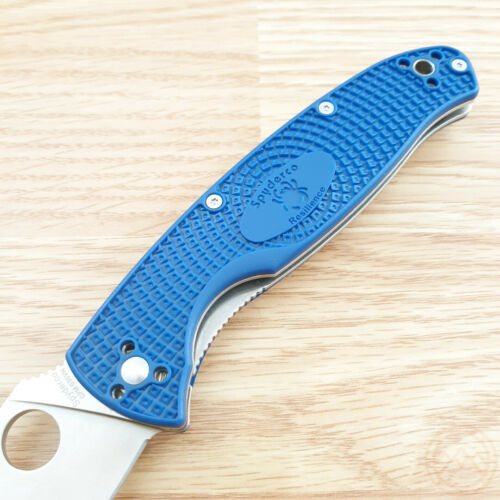 Spyderco Resilience Folding Knife 4.25" CPM S35VN Steel Blade Blue FRN Handle 142PBL -Spyderco - Survivor Hand Precision Knives & Outdoor Gear Store