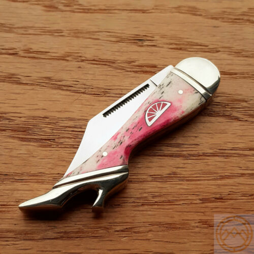 Rough Ryder Small Leg Folding Knife Stainless Steel Blade Pink Lemonade Bone Handle R837 -Rough Ryder - Survivor Hand Precision Knives & Outdoor Gear Store