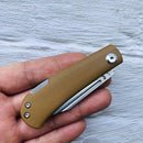 Kansept Knives Wedge Folding Knife 2.25" 154CM Steel Clip Blade Mustard Yellow G10 Handle 2026B9 -Kansept Knives - Survivor Hand Precision Knives & Outdoor Gear Store