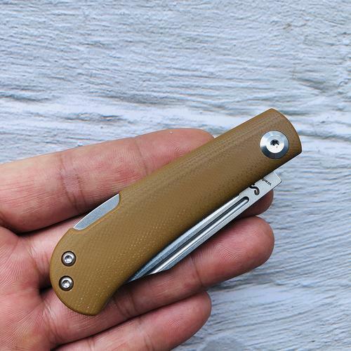 Kansept Knives Wedge Folding Knife 2.25" 154CM Steel Clip Blade Mustard Yellow G10 Handle 2026B9 -Kansept Knives - Survivor Hand Precision Knives & Outdoor Gear Store