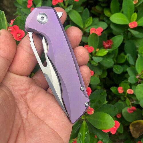 Kansept Knives Mini Kyro Folding Knife 2.75" CPM S35VN Steel Blade Purple Titanium Handle 2001A5 -Kansept Knives - Survivor Hand Precision Knives & Outdoor Gear Store