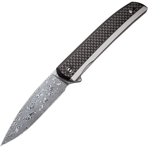 Civivi Savant Frame Folding Knife 3.5" Damascus Steel Blade Stainless/G10/Carbon Fiber Inlay Handle VC20063BDS1 -Civivi - Survivor Hand Precision Knives & Outdoor Gear Store