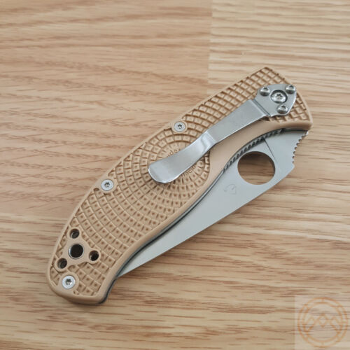 Spyderco Tenacious LWT Tan Folding Knife 3.38" 8Cr13MoV Steel Blade FRN Handle 122PTN -Spyderco - Survivor Hand Precision Knives & Outdoor Gear Store