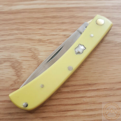 Rough Ryder Folding Knife 440 Steel Blade Yellow Smooth Synthetic Handle R818 -Rough Ryder - Survivor Hand Precision Knives & Outdoor Gear Store