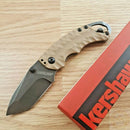 Kershaw Shuffle II Folding Knife 2.5" 8Cr13MoV Steel Blade Tan Sculpted GRN Handle 8750TTANBW -Kershaw - Survivor Hand Precision Knives & Outdoor Gear Store