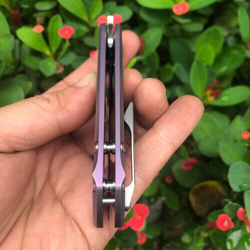 Kansept Knives Mini Kyro Folding Knife 2.75" CPM S35VN Steel Blade Purple Titanium Handle 2001A5 -Kansept Knives - Survivor Hand Precision Knives & Outdoor Gear Store