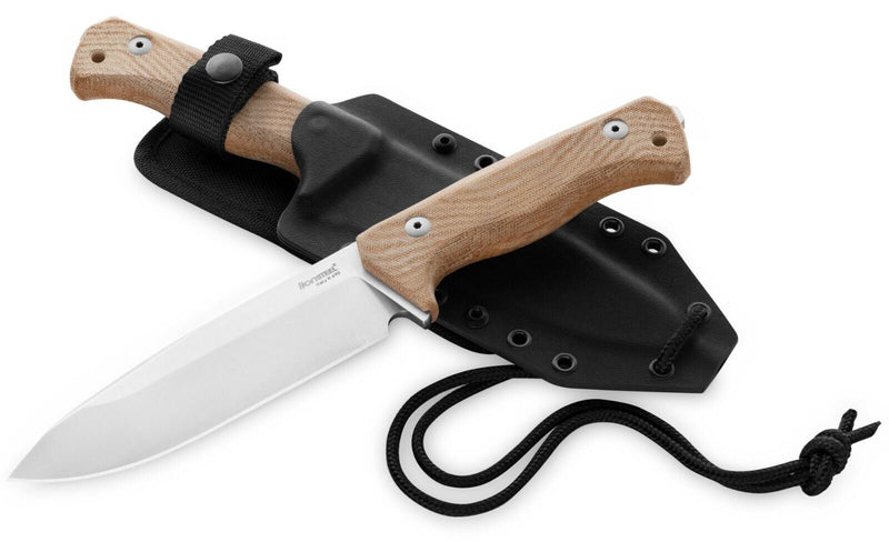 LionSTEEL T6 Fixed Knife Bohler K490 Steel Blade Natural Canvas Micarta Handle T6CVN -LionSTEEL - Survivor Hand Precision Knives & Outdoor Gear Store