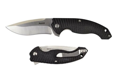 RUIKE P852 Linerlock Folding Knife 3.5" 14C28N Steel Blade Black Sculpted G10 Handle EP852B -RUIKE - Survivor Hand Precision Knives & Outdoor Gear Store