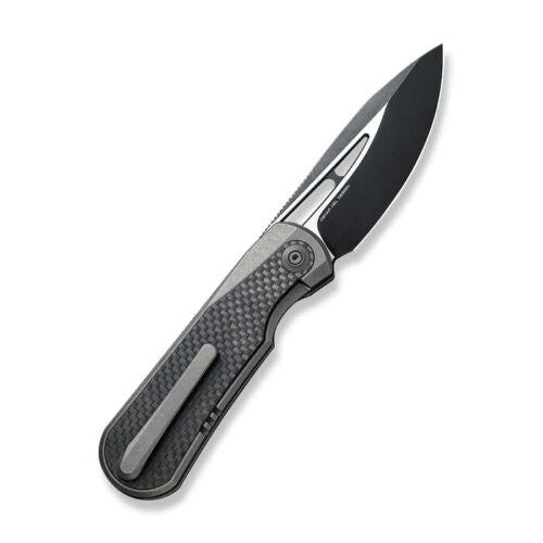 We Knife Co Baloo Frame Folding Knife 3.25" CPM-20CV Steel Blade Stonewash Finish Titanium/Twill Carbon Fiber Inlay Handle 210332 -We Knife Co - Survivor Hand Precision Knives & Outdoor Gear Store