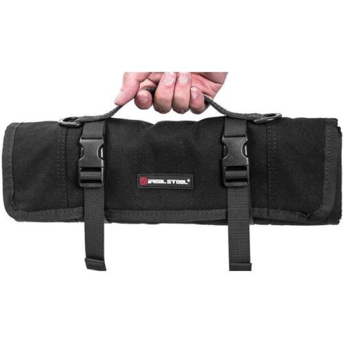 Real Steel EDC Roll Black Canvas Outer Construction With Moisture Resistant Interior Padding RS051 -Real Steel - Survivor Hand Precision Knives & Outdoor Gear Store