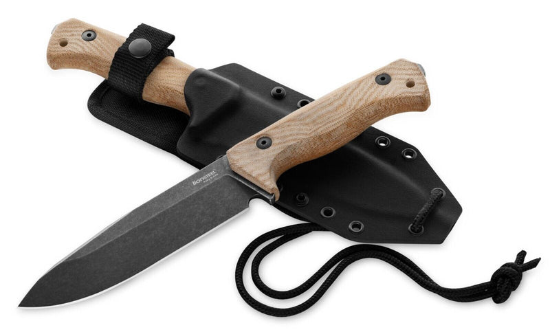 LionSTEEL T6 Fixed Knife Bohler K490 Steel Blade Natural Canvas Micarta Handle T6BCVN -LionSTEEL - Survivor Hand Precision Knives & Outdoor Gear Store