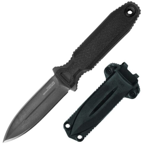 SOG Pentagon FX Covert Fixed Knife 3.5" Black TiNi Coated S35VN Steel Full Tang Blade Black G10 Handle G17610357 -SOG - Survivor Hand Precision Knives & Outdoor Gear Store