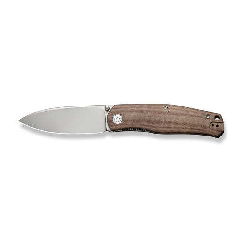 Civivi Sokoke Linerlock Folding Knife 3.38" Sandvik 14C28N Steel Drop Point Blade Brown Linen Micarta Handle C220073 -Civivi - Survivor Hand Precision Knives & Outdoor Gear Store