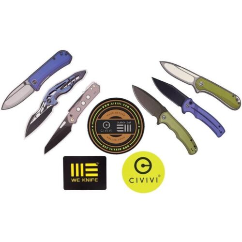 We Knife Co Pack of Stickers And Patches Celebrating National Knife Day NKD -We Knife Co - Survivor Hand Precision Knives & Outdoor Gear Store