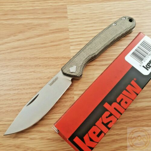 Kershaw Federalist Folding Knife 3.25" CPM-154 Steel Blade Green Canvas Micarta 4320 -Kershaw - Survivor Hand Precision Knives & Outdoor Gear Store