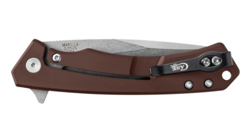 Case XX Marilla EDC Frame Folding Knife 3.75" S35VN Steel Drop Point Blade Brown Anodized Aluminum/Black G10 Inlay Handle 25885 -Case Cutlery - Survivor Hand Precision Knives & Outdoor Gear Store