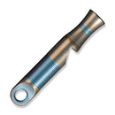 We Knife Co Blue Anodized Finish Titanium Construction Whistle With Brown Paracord Lanyard A05BP -We Knife Co - Survivor Hand Precision Knives & Outdoor Gear Store