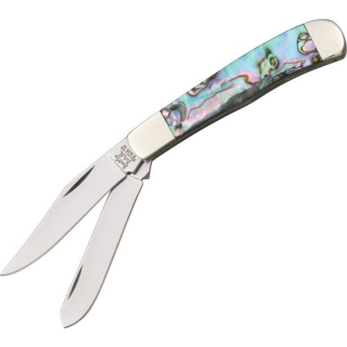 Bear & Son Little Trapper Pocket Knife Stainless Steel Clip And Spey Blades Genuine Abalone Handle 5412 -Bear & Son - Survivor Hand Precision Knives & Outdoor Gear Store