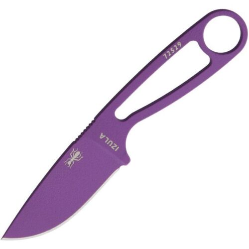 ESEE Izula Neck Fixed Knife 2.63" Purple Powder Coated 1095HC Steel Full Tang Blade One Piece Skeletonized Construction ISPURPBLK -ESEE - Survivor Hand Precision Knives & Outdoor Gear Store