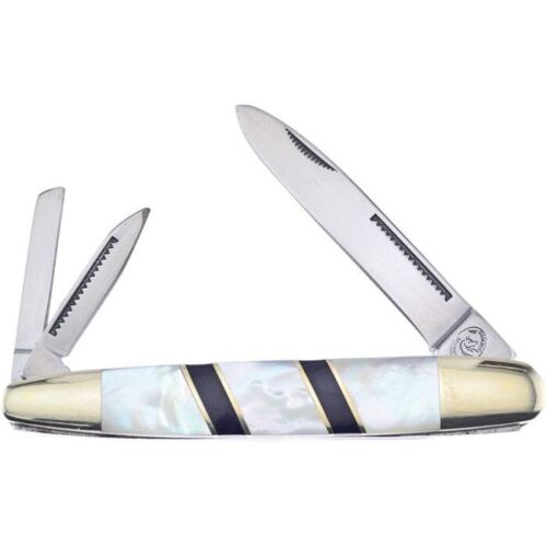 Frost Cutlery Whittler Pocket Knife Stainless Steel Blades Onyx/Mother Of Pearl Handle HS518BMOP -Frost Cutlery - Survivor Hand Precision Knives & Outdoor Gear Store