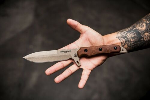 TOPS Missile Strike Fixed Knife 6" 1095HC Steel Full Blade Brown Canvas Micarta Handle MS01 -TOPS - Survivor Hand Precision Knives & Outdoor Gear Store