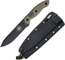 ESEE CM6 Combat Tactical Fixed Knife 5.88" Gray Powder Coated 1095HC Steel Drop Point Blade Green Canvas Micarta Handle CM6TGM -ESEE - Survivor Hand Precision Knives & Outdoor Gear Store