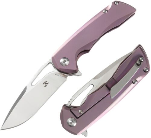 Kansept Knives Mini Kyro Folding Knife 2.75" CPM S35VN Steel Blade Purple Titanium Handle 2001A5 -Kansept Knives - Survivor Hand Precision Knives & Outdoor Gear Store