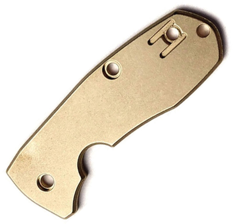 Flytanium Fits Spyderco Techno 2 Handle Scales Stonewash Finish Brass Construction 659 -Flytanium - Survivor Hand Precision Knives & Outdoor Gear Store