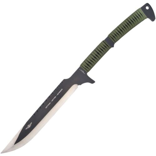 United Cutlery Marines Tak-Kana Sword 14.63” Black Coated 3Cr13 Steel Blade OD Green Cord Wrapped Faux Rayskin Handle 3539 -United Cutlery - Survivor Hand Precision Knives & Outdoor Gear Store