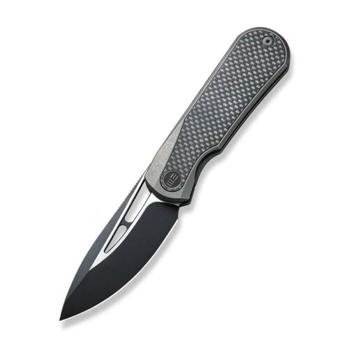 We Knife Co Baloo Frame Folding Knife 3.25" CPM-20CV Steel Blade Stonewash Finish Titanium/Twill Carbon Fiber Inlay Handle 210332 -We Knife Co - Survivor Hand Precision Knives & Outdoor Gear Store