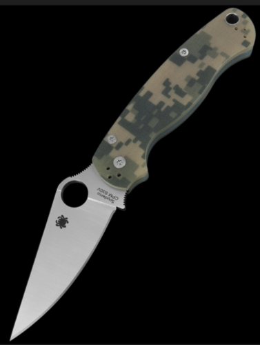 Spyderco Para Military2 Pocket Knife 3.5" CPM S30V Steel Blade Camo G10 Handle 81GPCMO2 -Spyderco - Survivor Hand Precision Knives & Outdoor Gear Store