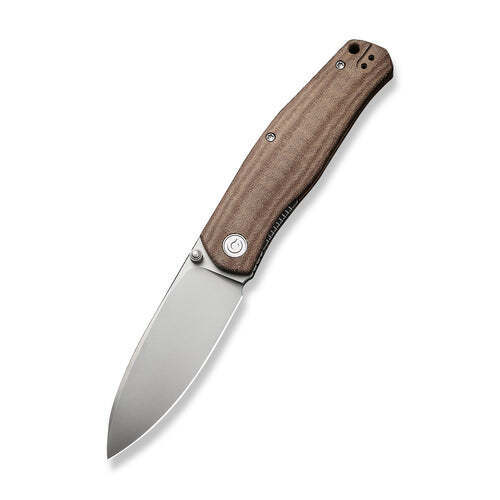 Civivi Sokoke Linerlock Folding Knife 3.38" Sandvik 14C28N Steel Drop Point Blade Brown Linen Micarta Handle C220073 -Civivi - Survivor Hand Precision Knives & Outdoor Gear Store