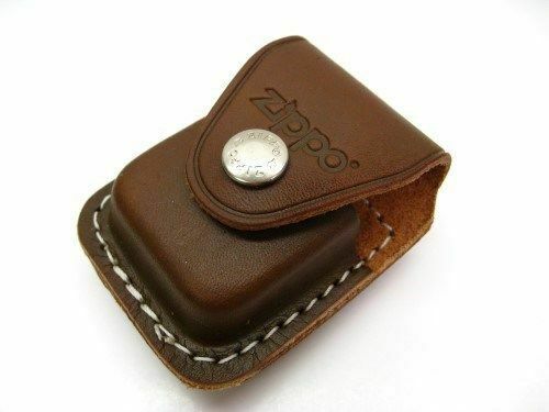 Zippo Lighter Pouch Fits Any Standard Lighter Brown Leather Construction Snap Closure 17020 -Zippo - Survivor Hand Precision Knives & Outdoor Gear Store