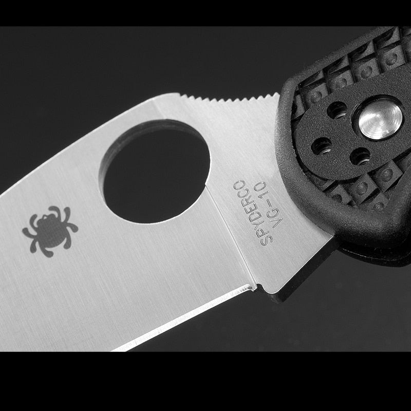 Spyderco Delica 4 Lightweight Folding Knife 3" VG-10 Steel Blade Black Handle C11FPWCBK -Spyderco - Survivor Hand Precision Knives & Outdoor Gear Store