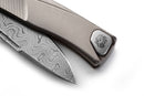 LionSTEEL Thrill Folding Knife 3.13" Damascus Steel Blade Gray Titanium Handle TTLDGY -LionSTEEL - Survivor Hand Precision Knives & Outdoor Gear Store