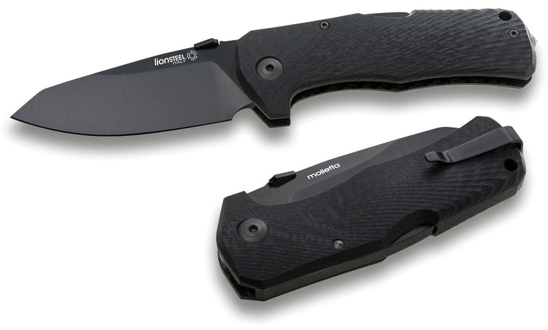 LionSTEEL TM1 Lockback Folding Knife 3.5" Sleipner Tool Steel Blade Carbon Fiber Handle TM1CB -LionSTEEL - Survivor Hand Precision Knives & Outdoor Gear Store
