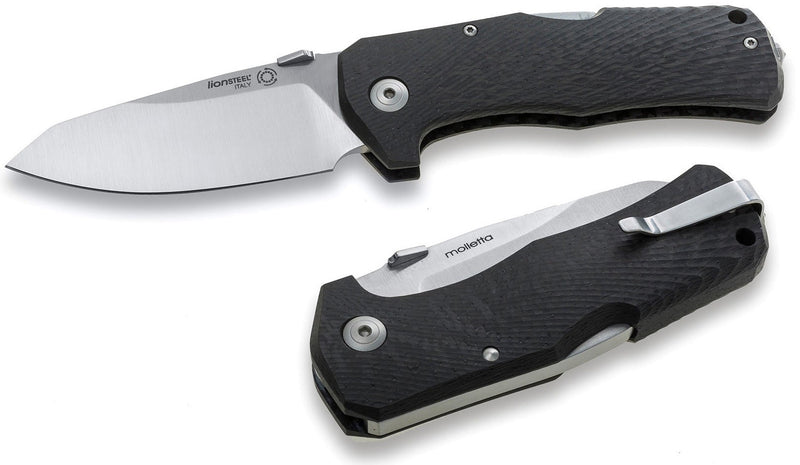 LionSTEEL TM1 Lockback Folding Knife 3.5" Sleipner Tool Steel Blade Carbon Fiber Handle TM1CS -LionSTEEL - Survivor Hand Precision Knives & Outdoor Gear Store