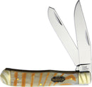 Frost Cutlery Trapper Pocket Knife Stainless Blades Zebra Stripe Bone Handle FSW108ZB -Frost Cutlery - Survivor Hand Precision Knives & Outdoor Gear Store