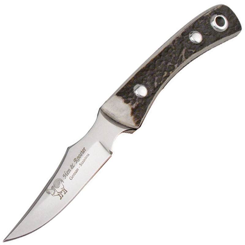 Hen & Rooster Caper Fixed Knife 3" Stainless Steel Full Tang Blade Stag Handle 5025 -Hen & Rooster - Survivor Hand Precision Knives & Outdoor Gear Store