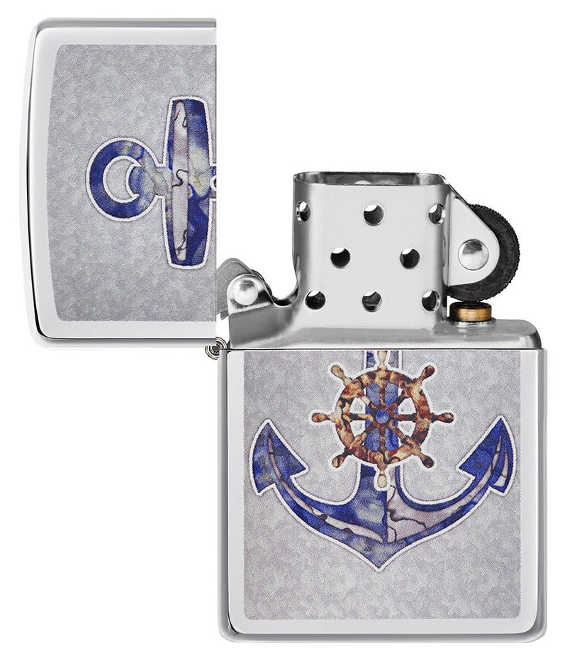 Zippo Lighter Anchor Design Feature Windproof All Metal Construction 19874 -Zippo - Survivor Hand Precision Knives & Outdoor Gear Store