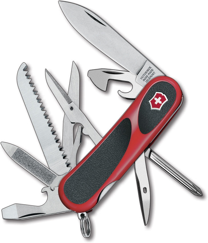 Victorinox Evolucion Grip Pocket Knife Stainless Blade Tools With Screwdriver Red And BlackNylon Handle 24913CX2 -Victorinox - Survivor Hand Precision Knives & Outdoor Gear Store