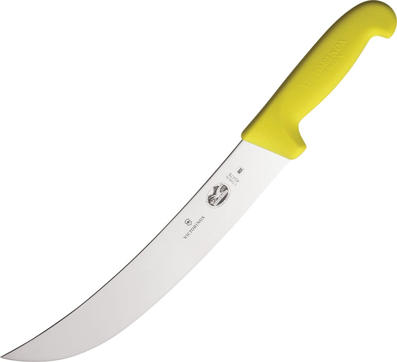 Victorinox Cimeter Kitchen Knife 10" Stainless Curved Blade Fibrox Yellow Handle 5730825 -Victorinox - Survivor Hand Precision Knives & Outdoor Gear Store