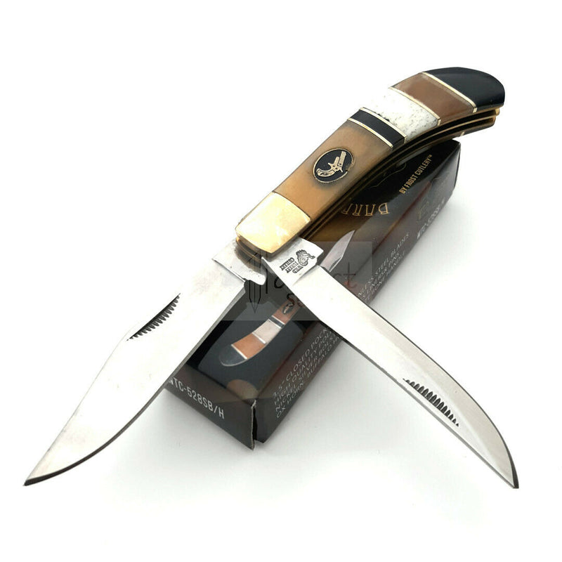 Frost Cutlery Saddlehorn Pocket Knife Stainless Blades Buffalo Horn/Bone Handle C528SBH -Frost Cutlery - Survivor Hand Precision Knives & Outdoor Gear Store