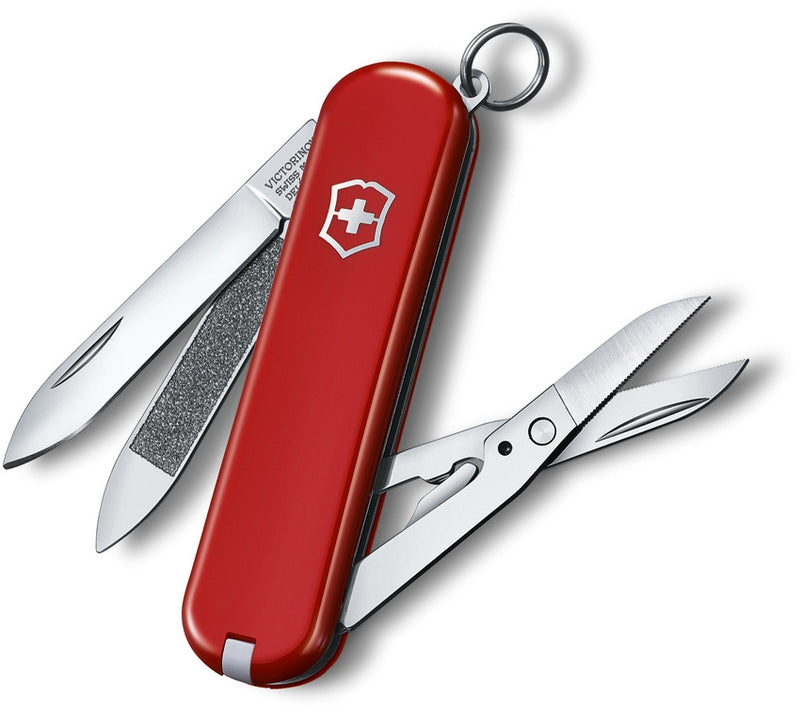 Victorinox Executive 81 Pocket Knife Stainless Blade Tools Include Scissors Red Smooth ABS Handle 06423X1 -Victorinox - Survivor Hand Precision Knives & Outdoor Gear Store