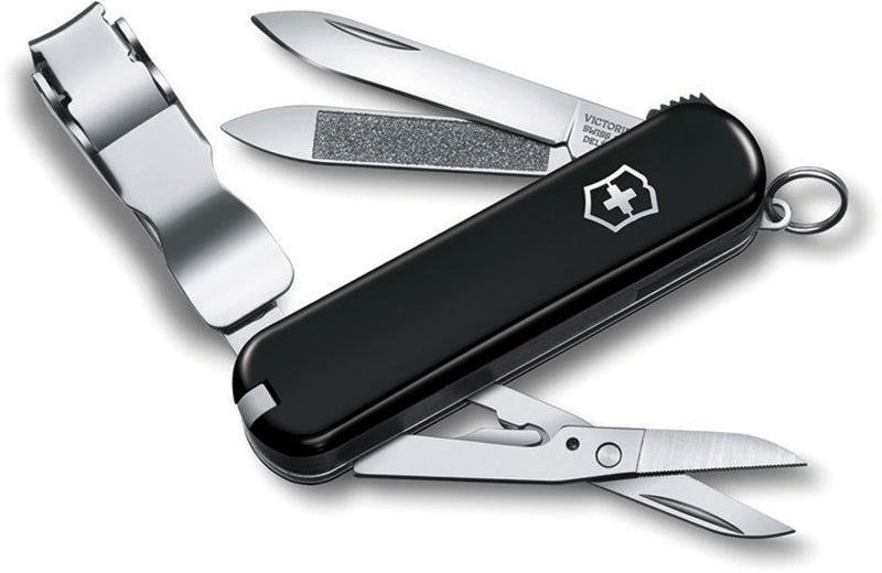 Victorinox Nail Clip 580 Pocket Knife Stainless Steel Tools Blades Include Scissors Black Handle 064633 -Victorinox - Survivor Hand Precision Knives & Outdoor Gear Store