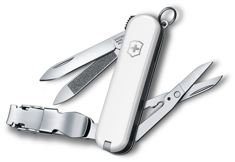 Victorinox Nail Clip Pocket Knife Stainless Steel Tools White Include Scissors ABS Handle 064637X5 -Victorinox - Survivor Hand Precision Knives & Outdoor Gear Store